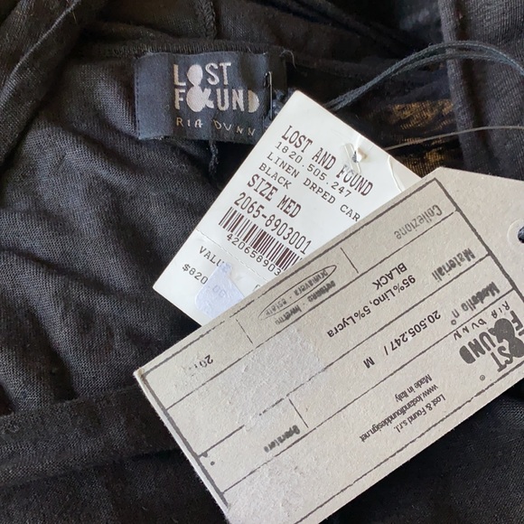 Lost and Found Italian Linen Draped Cardigan New - Picture 4 of 7